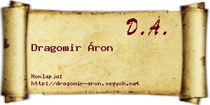 Dragomir Áron névjegykártya