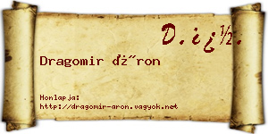 Dragomir Áron névjegykártya