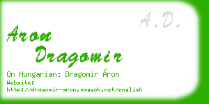 aron dragomir business card